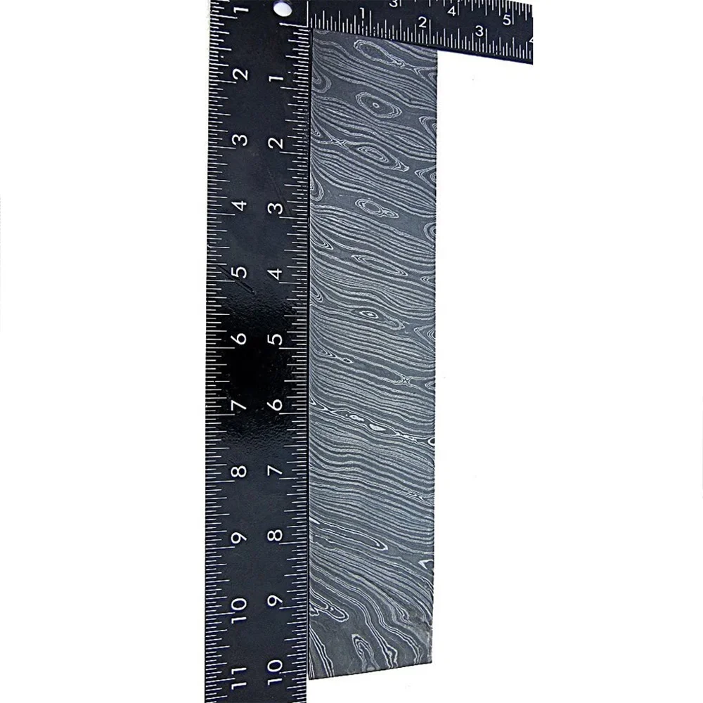 Стержень для изготовления лезвий с красивым черным кольцом, изготовленный на заказ, заготовка из дамасской стали ручной работы