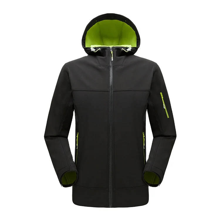 Custom nylon reverse zipper 220gsm padding softshell down jacket winter jacket men