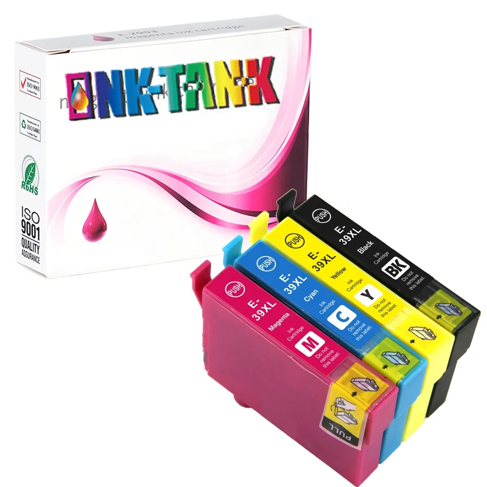 INK-TANK 39 T39 39XL T39XL Premium Color Compatible InkJet Ink Cartridge for Epson Expression Home XP 2105 4105 Printer