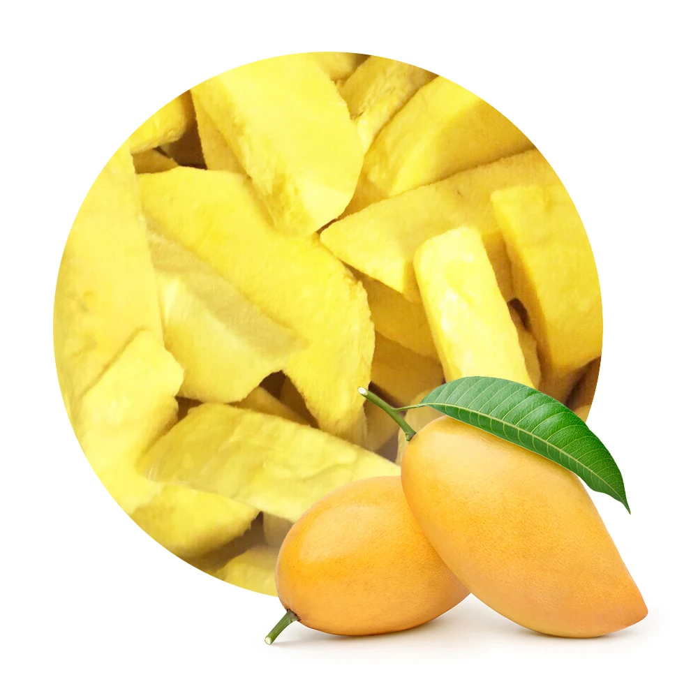 Freeze dried Mango crisp fruit made from real fruit 100% No sugar Tropical fruit Thailand