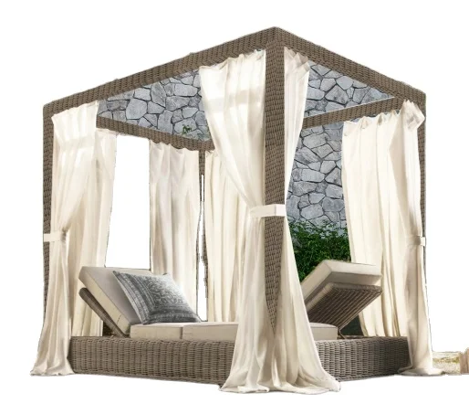 HOT DESIGN 2023 BED RATTAN ROUND SUN OUTDOOR LOUNGER