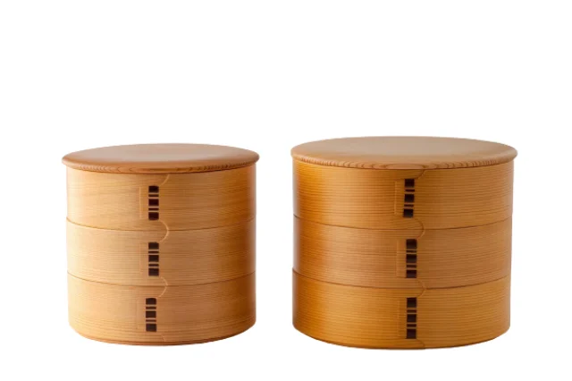 Japanese Three Tiers Box Wooden Handmade Traditional Products Made In Japan Tools Accesorios Rice Box