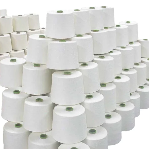 Manufacturers Direct Sale best price Raw White 100% combed compact Cotton ring spun Yarn For Knitting And Weaving fabrics