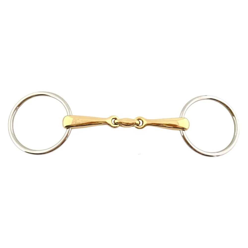 Loose Ring Double Joint Bit Stainless steel horse equestrian products snaffle bit for horses best selling horse equipment