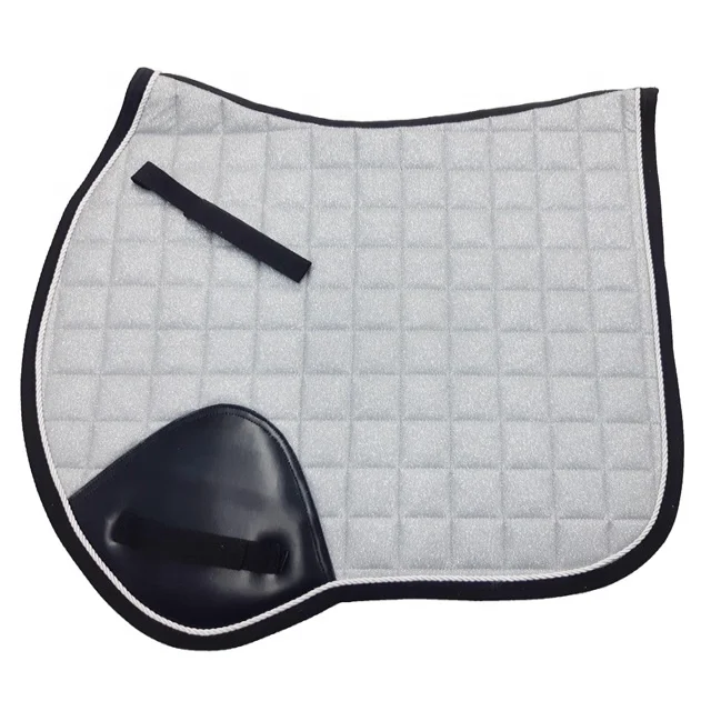 All Purpose Saddle Pad Made Of Good Quality Glitter Fabric & High Density Foam With  Rope Decoration & Patch at Handle.