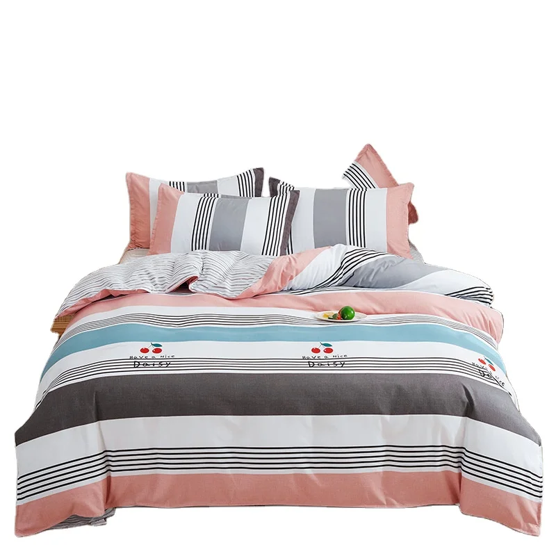 New design aloe vera cotton bedding article luxury bed sheet bedding set Good Quantity Printed Sheet and Pillowcase Sets