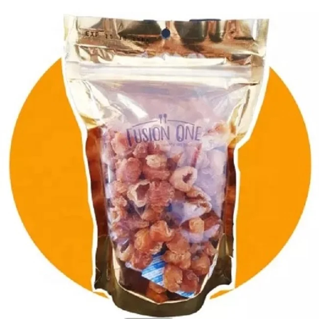 Wholesale Price 250g Fruit Snack Natural Dried Fruit Dried Longan Pulp in Foil Bag Sweet Flavor Chewy Texture Nice Gift Package