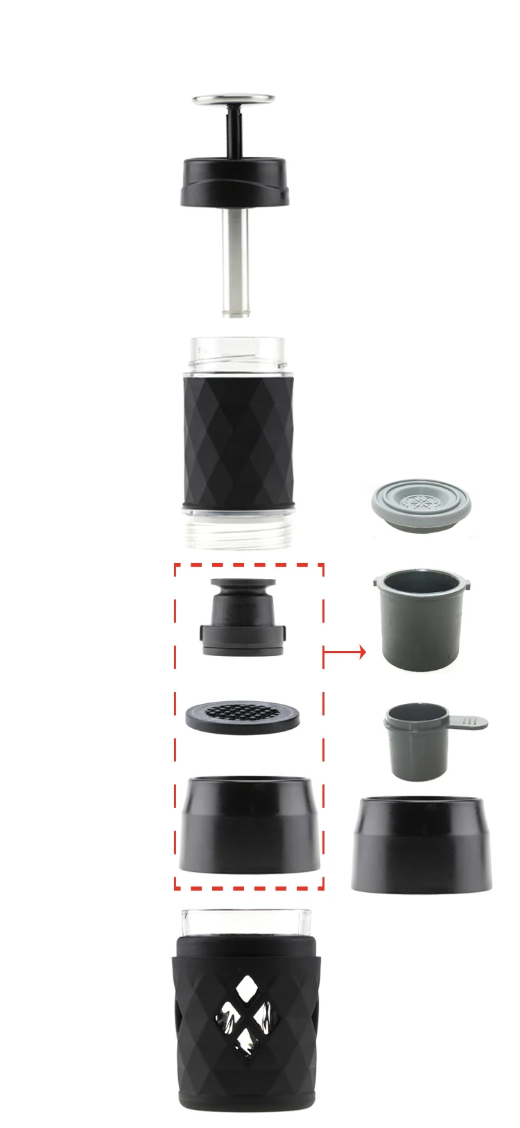 Portable Coffee Maker Minipresso Machine Cold brew iced coffee for outdoor traveling