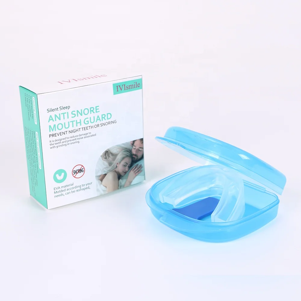 Silicone Sleeping Mouth Guard Stop Teeth Grinding Braces Anti Snoring Bruxism Sleeping Aid Mouthguard With Case