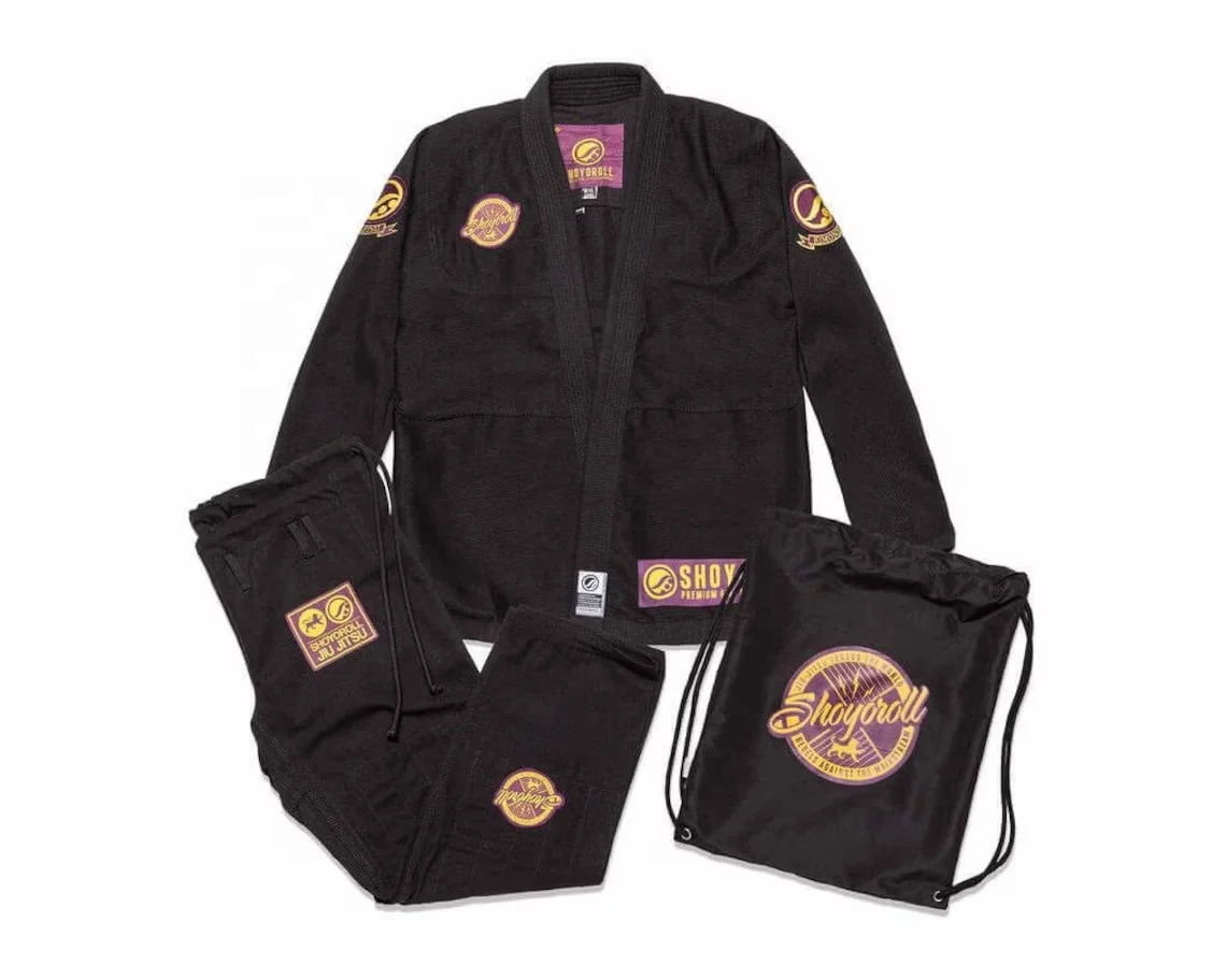 Лидер продаж черная профессиональная партия Shoyoroll #83 конкурент Jiu Jitsu Gi индивидуальная Униформа Bjj с сумками