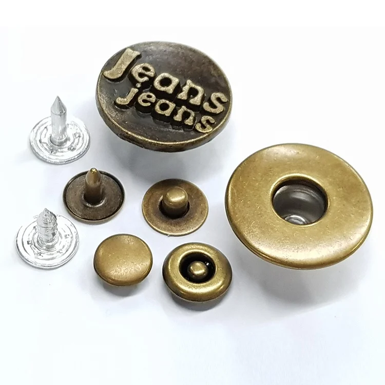Wholesale Hot sale Metal brass jeans button