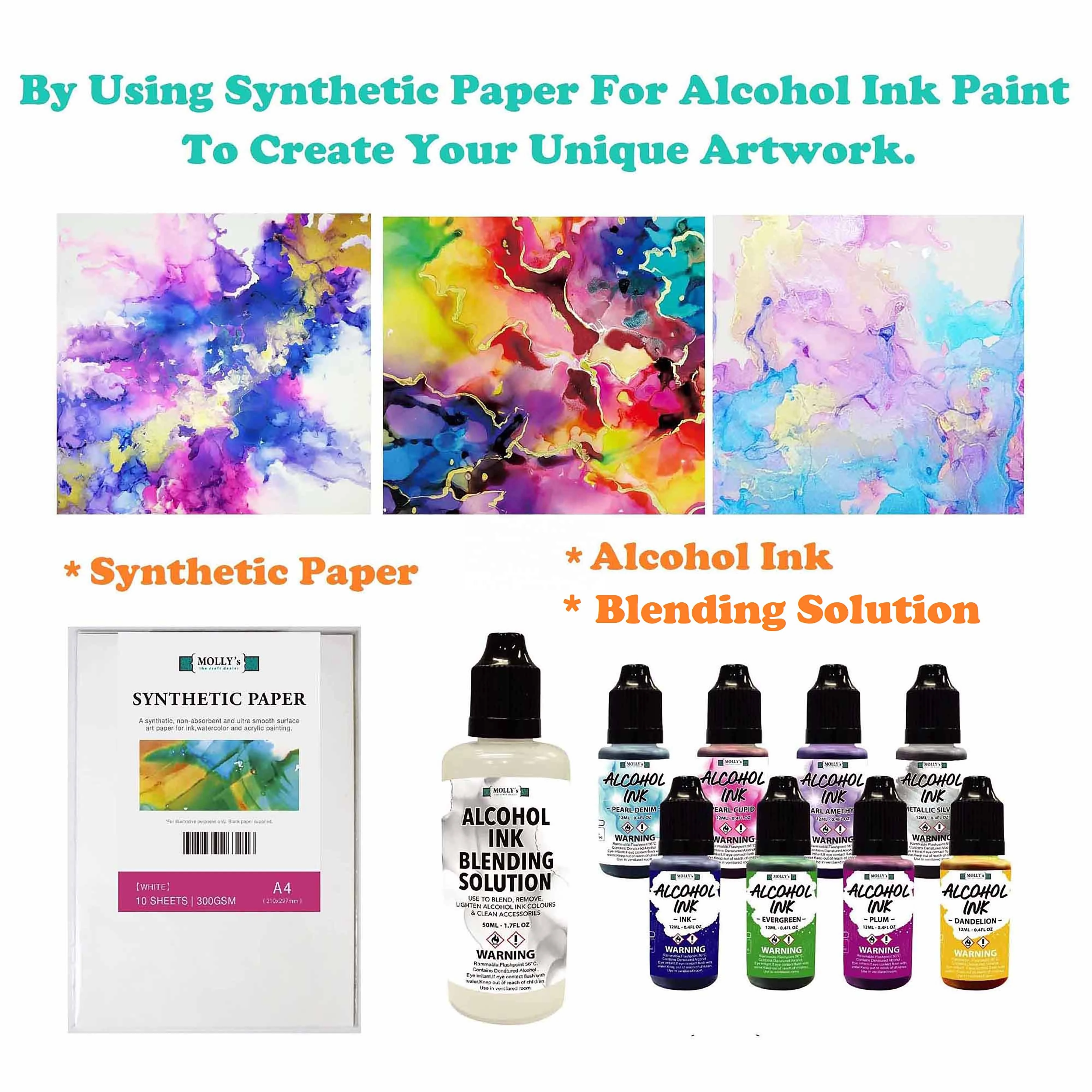 White Smooth PP Synthetic Paper A4 Size For Alcohol Ink Painting