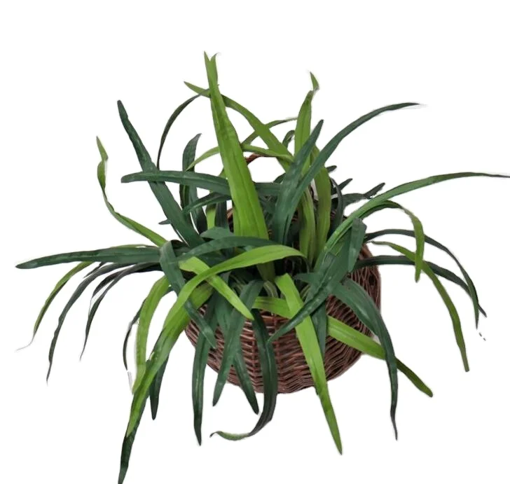Artificial Gladiolus Leaf Green grass Long Artificial Grass Plants Latex real touch Silk flowers Leaves Home Wedding Office