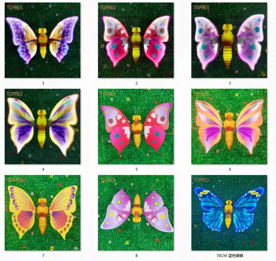 decorative lighting IP65 Dynamic led 3d butterflies move Butterfly Lamp For Outdoor Garden Street Decoration