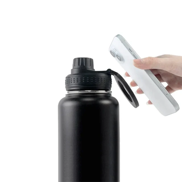 Magnetic Phone Holder 750 ml Double Wall 32 oz 40 oz Magnetic Phone Mount Stainless Steel Water Bottle