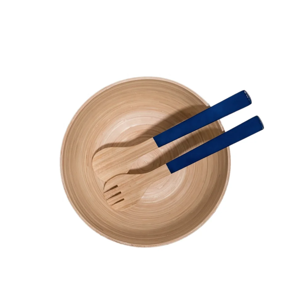 High Quality Bamboo Salad Bowl Customizable with Factory Price Disposable Feature for Food Storage Mixing Customizable Logo