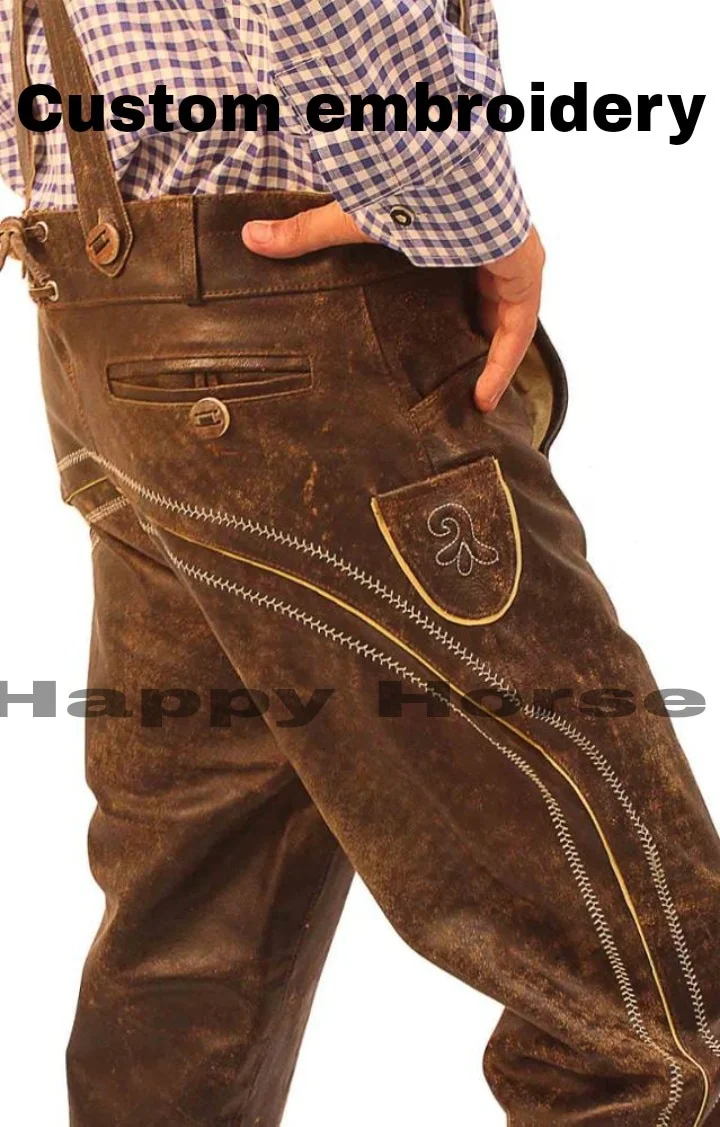Traditional German outfit Trachten Wear Short / Oktoberfest Lederhosen / Bavarian Shorts Lederhosen Made Of Custom Leather