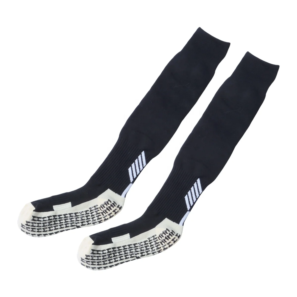 
Custom one size fits all mens knee high sports football soccer grip socks anti slip manufacturer 