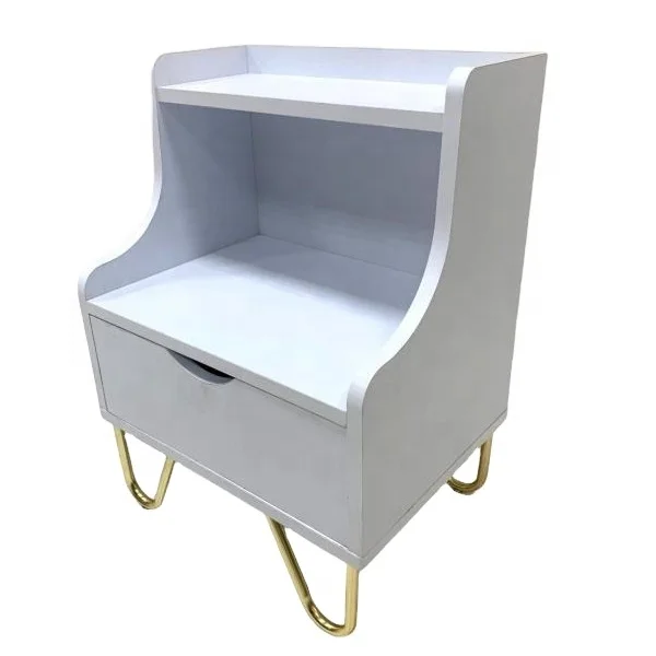 Modern Simple Metal Night Stand with Drawer Versatile Home Furniture for Bedroom Living Room Bathroom Hospital School Gym
