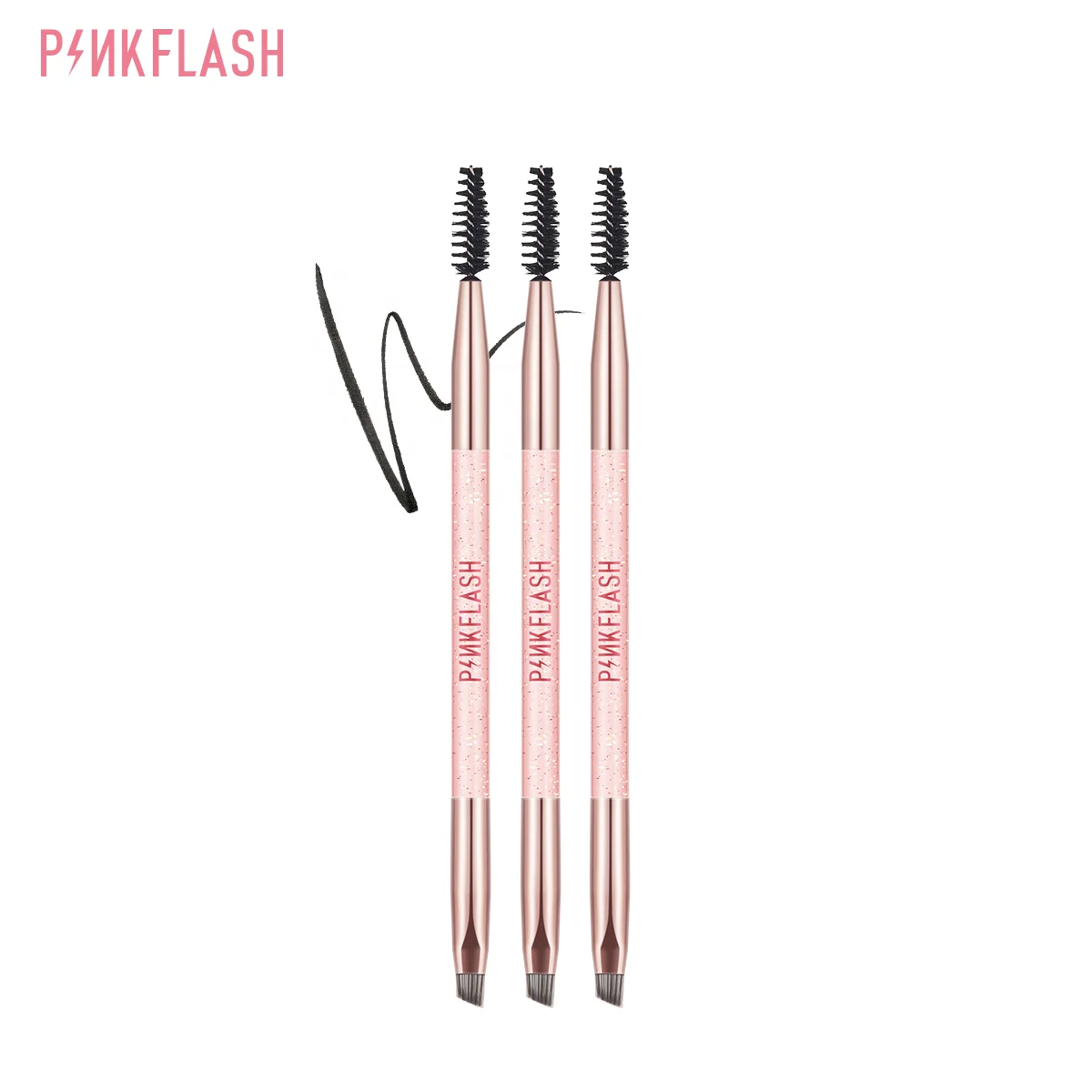 Двусторонняя Кисть для макияжа PINKFLASH, кисть для бровей, кисть для теней, профессиональный инструмент для макияжа