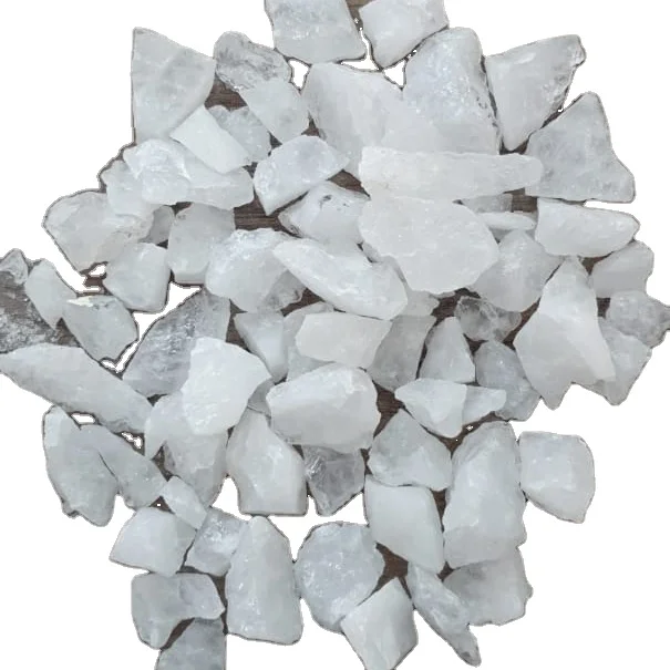 Pure White crystalian quartz high silica contain White Quartz Lumps for glass  Industrial used
