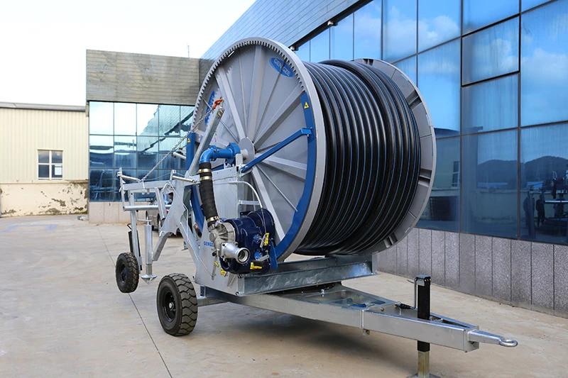 Дорожная система орошения дождевой пистолет 75-300 шланговая катушка с дорожным ирригатором