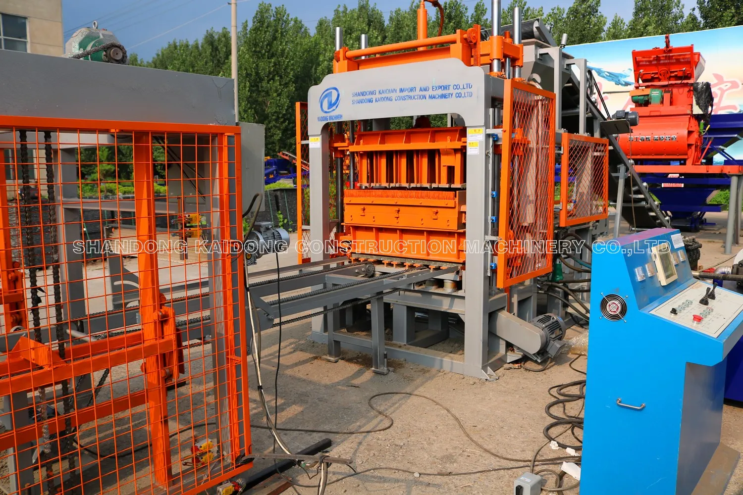 KAIDONG QT5-15 block concrete paving machine brick price hollow making vibrated block machine make block
