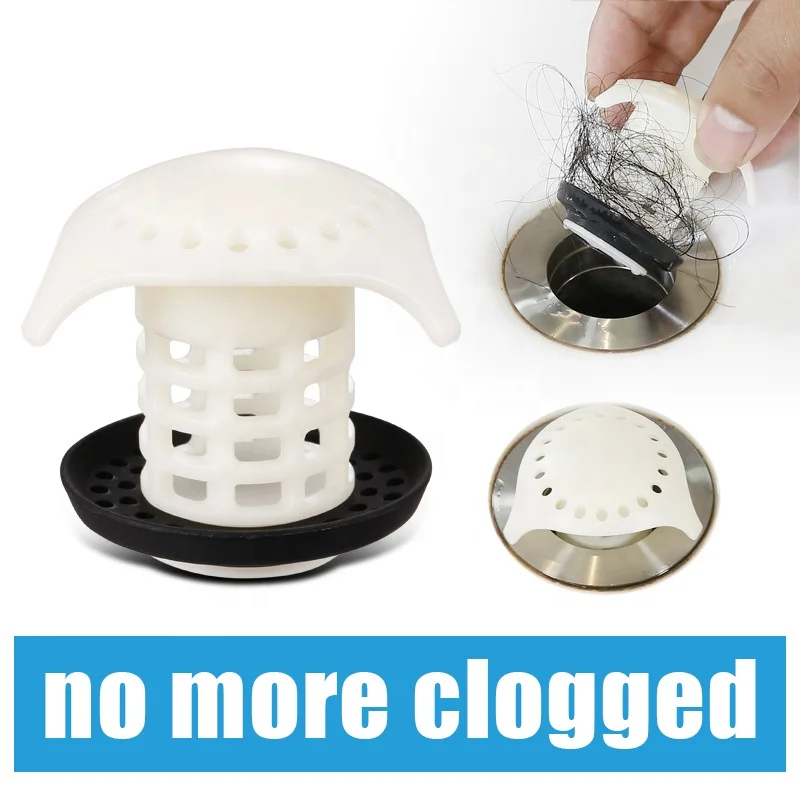 ABS Drain Hair Catcher Durable Silicone Hair Stopper Floor Tub Drain Protector Bathroom Pet Hair Catcher Sink Wire Big Size