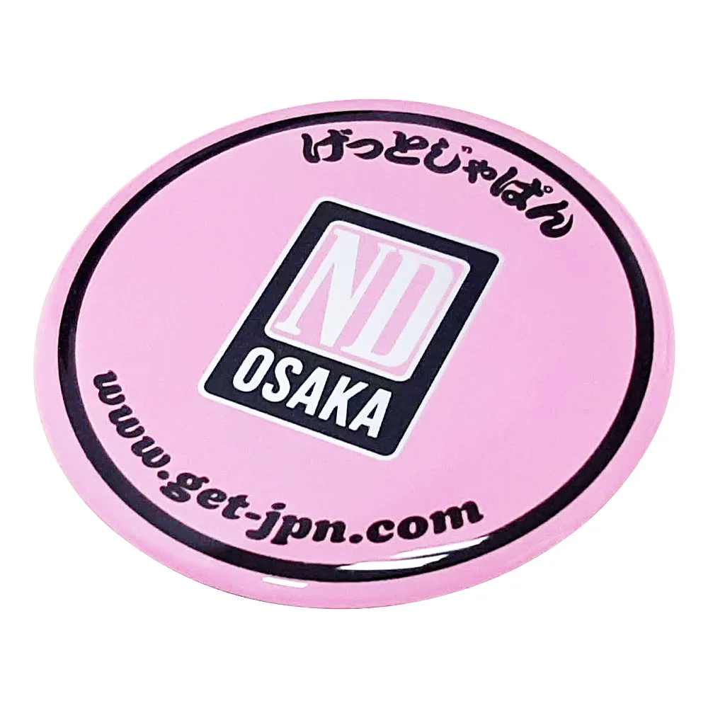 wholesale pink epoxy label round domed sticker logo decal with adhesive for decoration