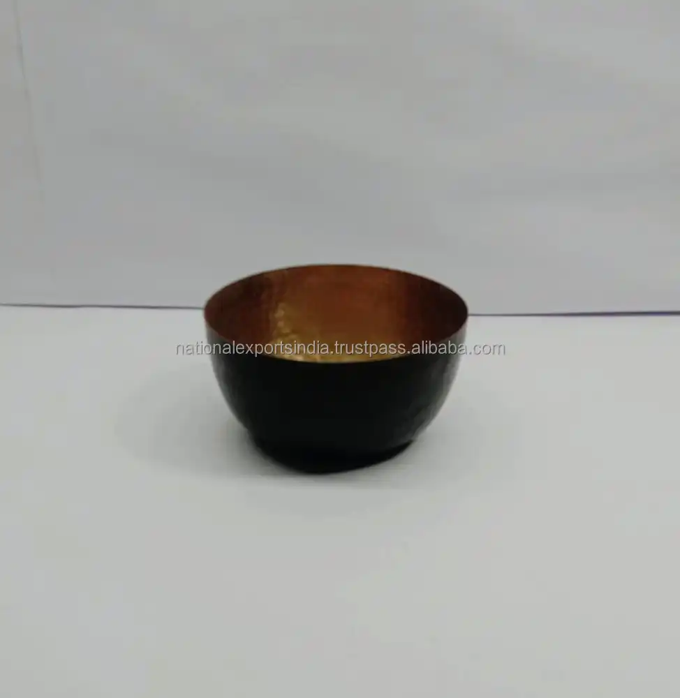Kitchen round metal bowls no slip silicone bottom bakery mixing bowl copper bowl