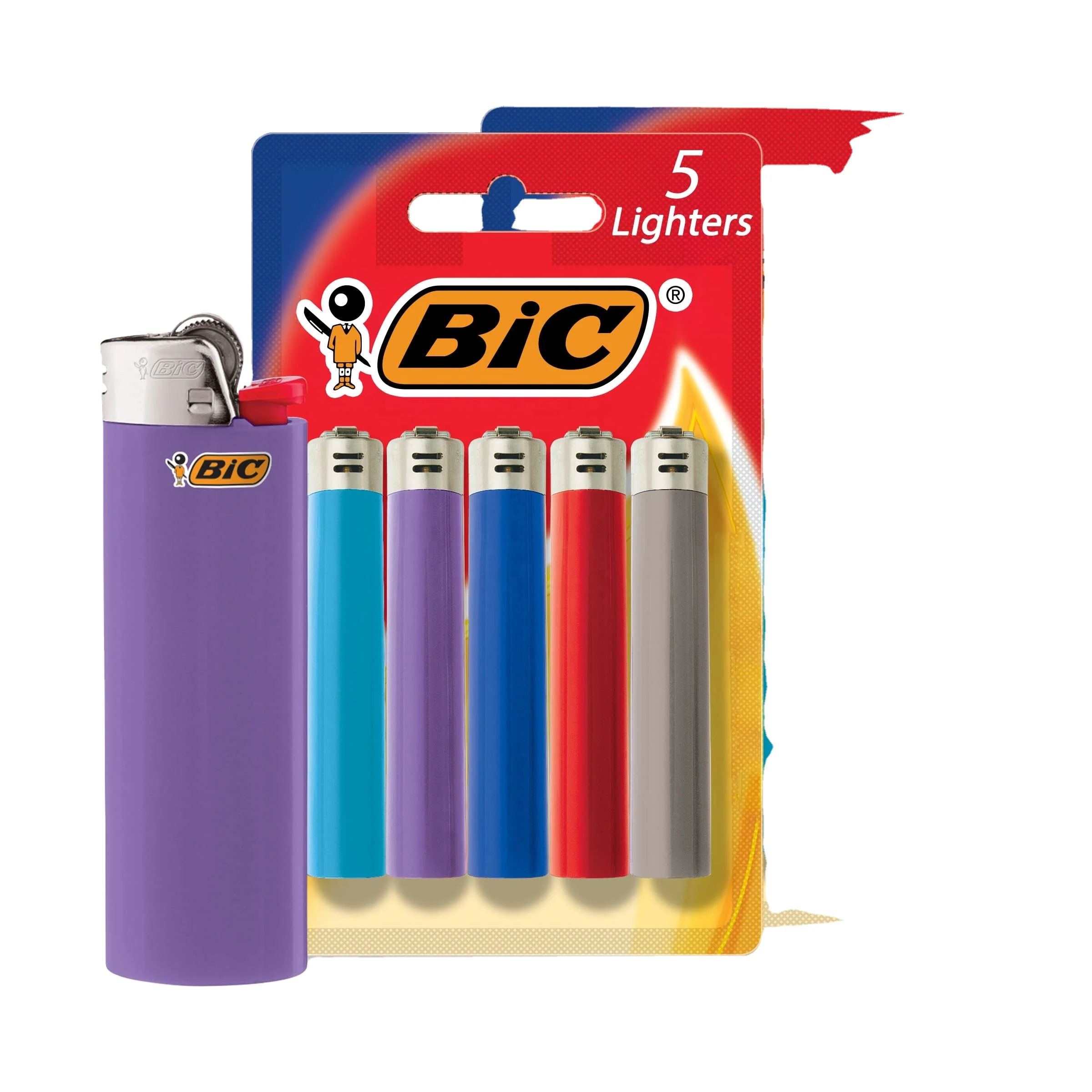 Class A Bic lighter 50pcs per box, assorted color, available in different variation of quantity