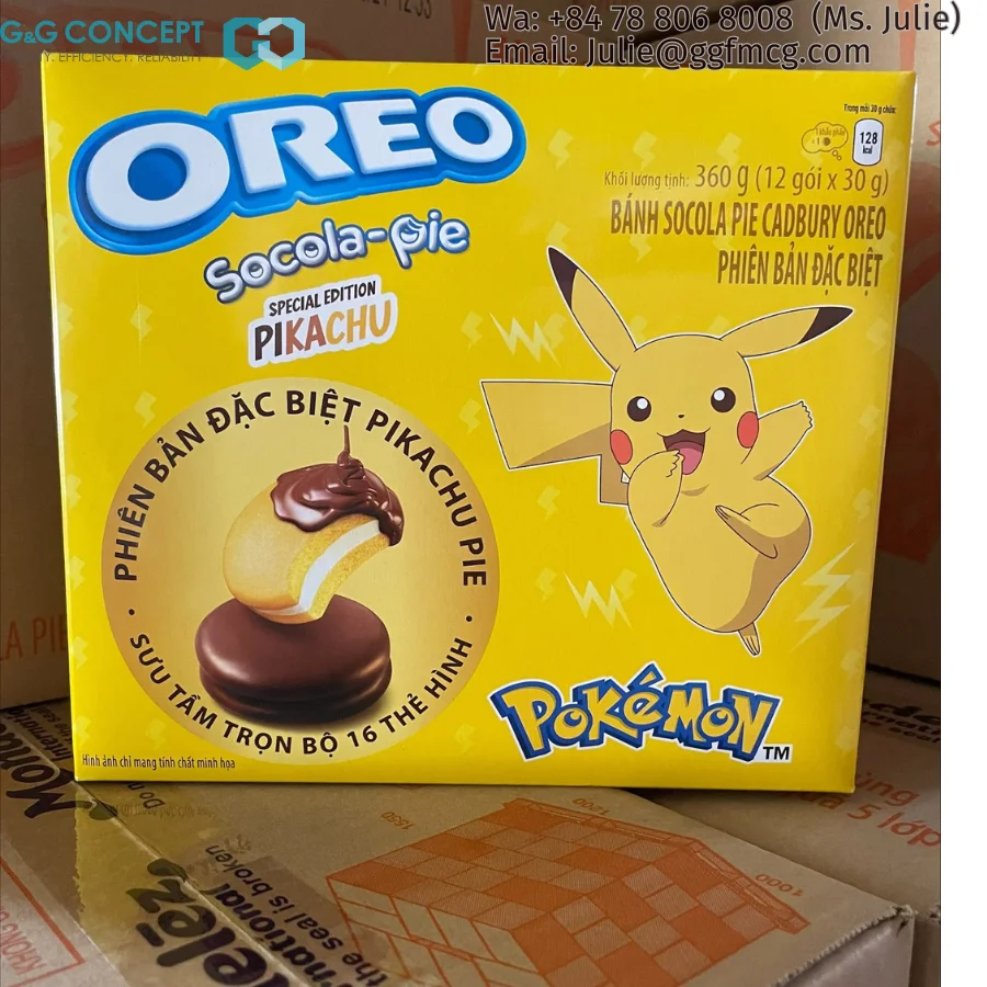 Хит продаж шоколадный пирог Cadbury Ooreo 360 г версия Пикачу x 8 коробок