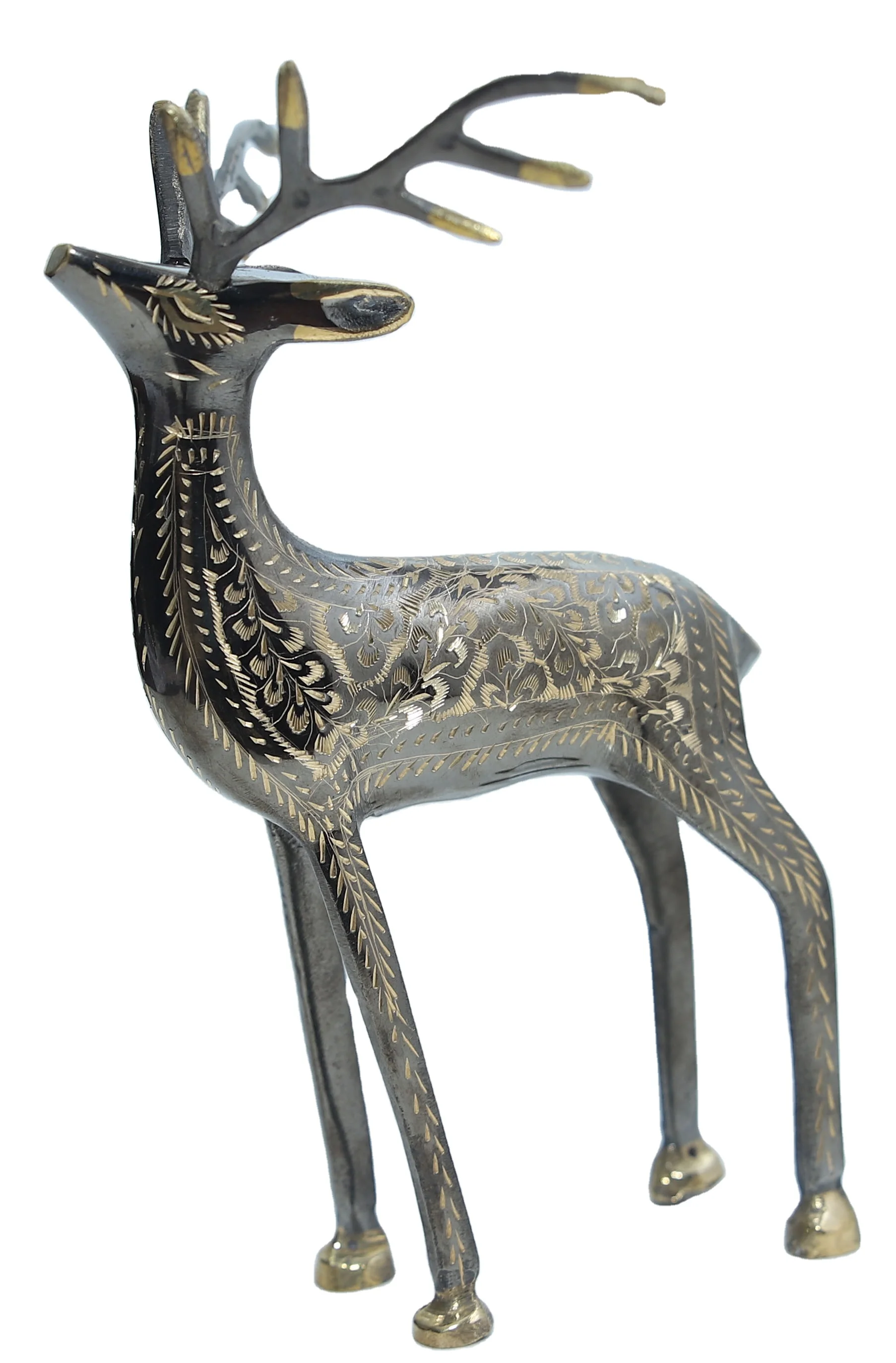Factory Price metal reindeer sculpture small home decorative sculpture nice metal animal figurines