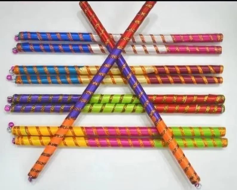 Indian Handmade Dandiya Sticks Pairs For Garba Celebrations Navratri Special Stick