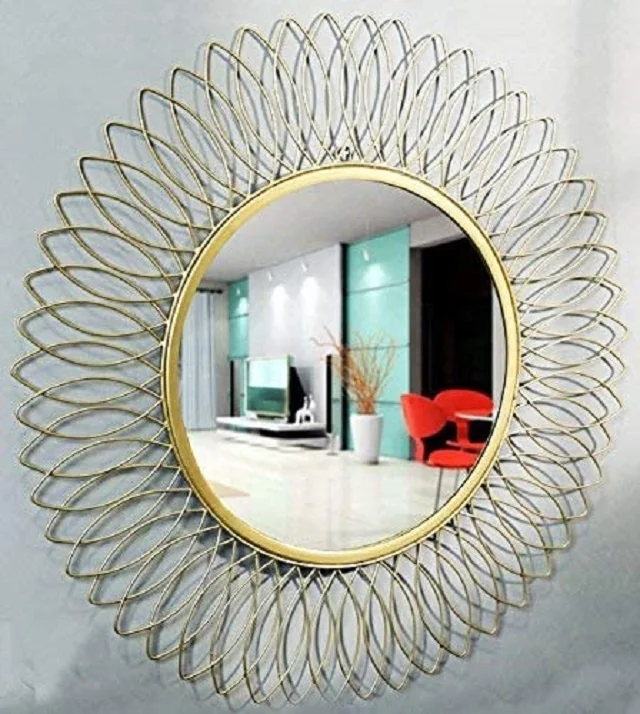 Latest Sunflower Mirror Frame Decorative Metal Wall Mirror for Living Room Bathroom And Home Decoration By United Trade World