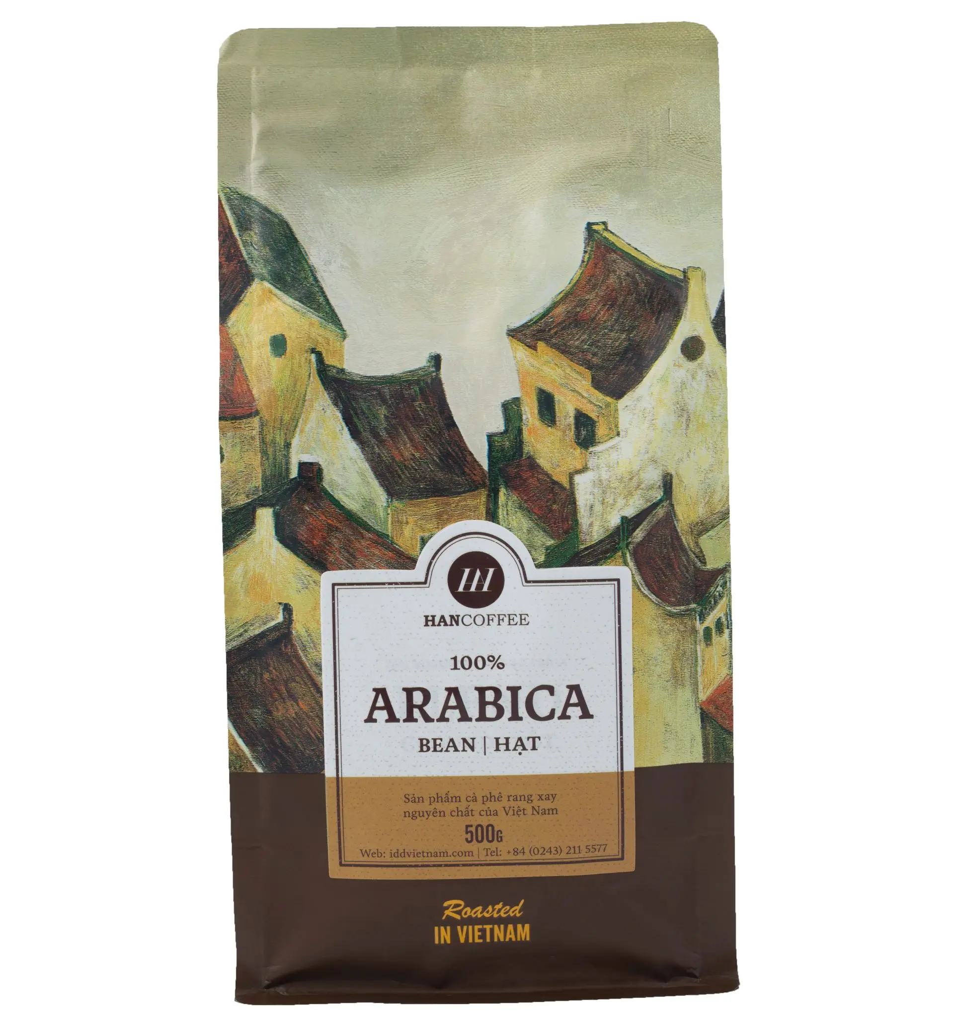 HANCOFFEE STANDARD Robusta Espresso Roasted Arabica in 500g Bag Customized Packaging for Espresso Machine Use
