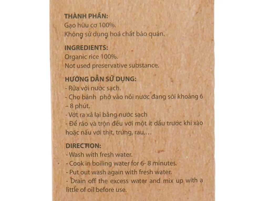 BichChi Rice Noodle Vina Organic Rice Noodle 200g In Vietnam