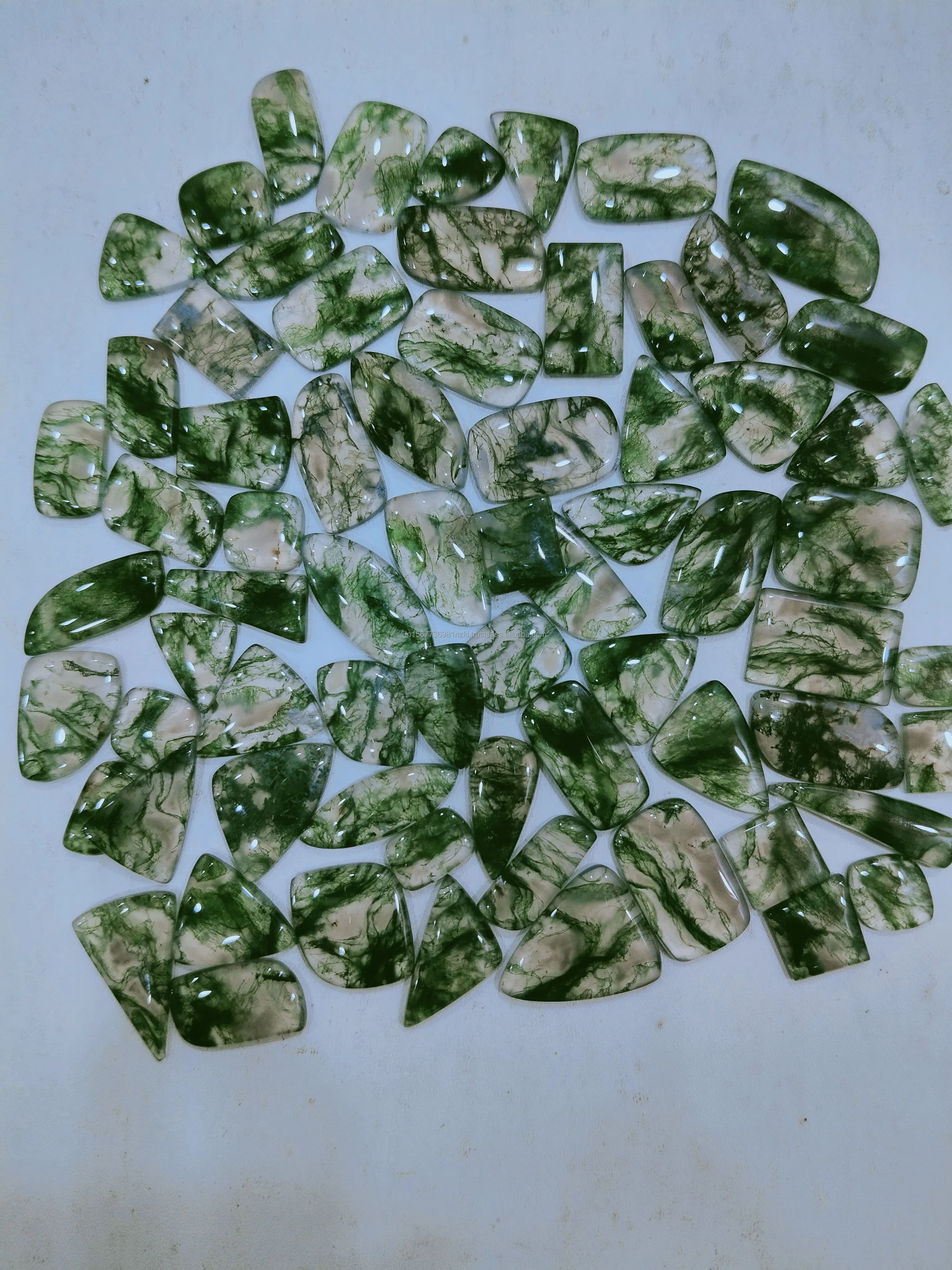 Best Grade Moss Agate Gemstone Moss Agate Loose Gemstone Cabochon Lot 100% Natura Loose Gemstone for Jewelry