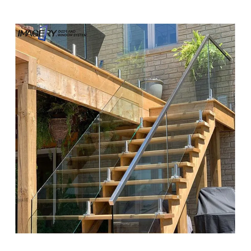 Australia Modern Frameless Balustrade Glass Railing 10-12mm Pool Spigot Fence Stair Balcony Railing Modern Properties