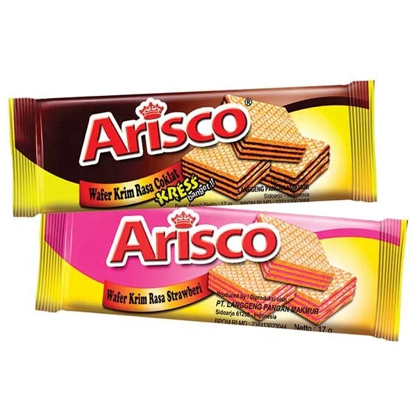 Hot Sell Wafer Biscuits Snack Kids Pack BBQ, Chocolate Flavour ( 22gr x 60pcs ) Arisco - OEM