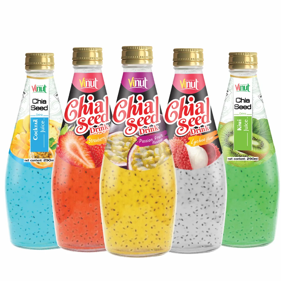 VINUT Private Label 290ml Guava Chia Seed Drink - Sugar-Free, Free Sample, OEM/ODM, Factory Direct Orders