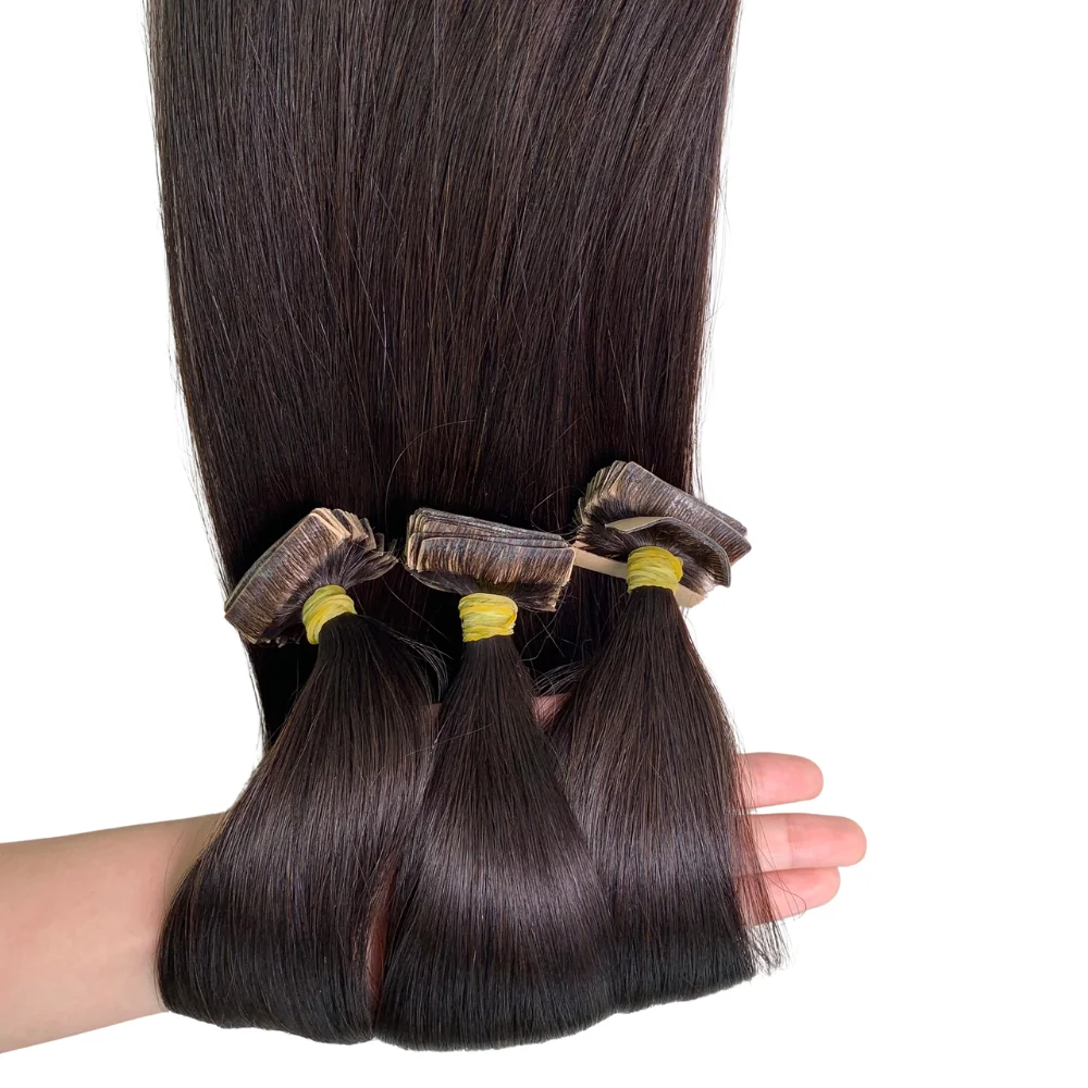 Tape In Weft Natural Straight Hair Extensions Bulk Sale Virgin Hair Beauty From Vietnam Manufacturer