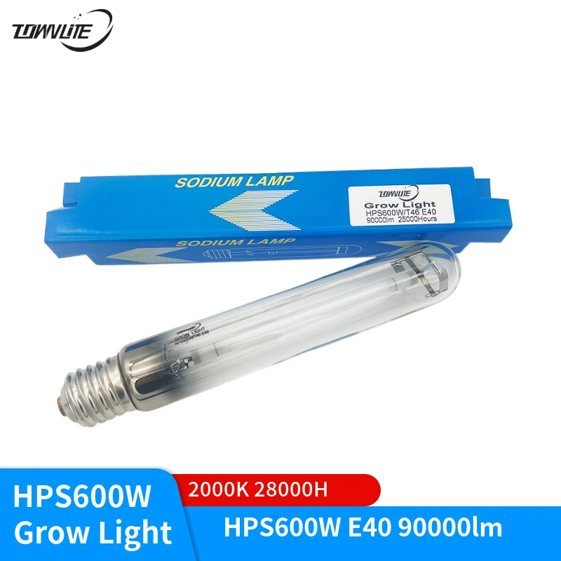 Simple three-piece plant grow light sodium lamp inductive ballast easy installation   high light efficiency T46 HPS600W fixture
