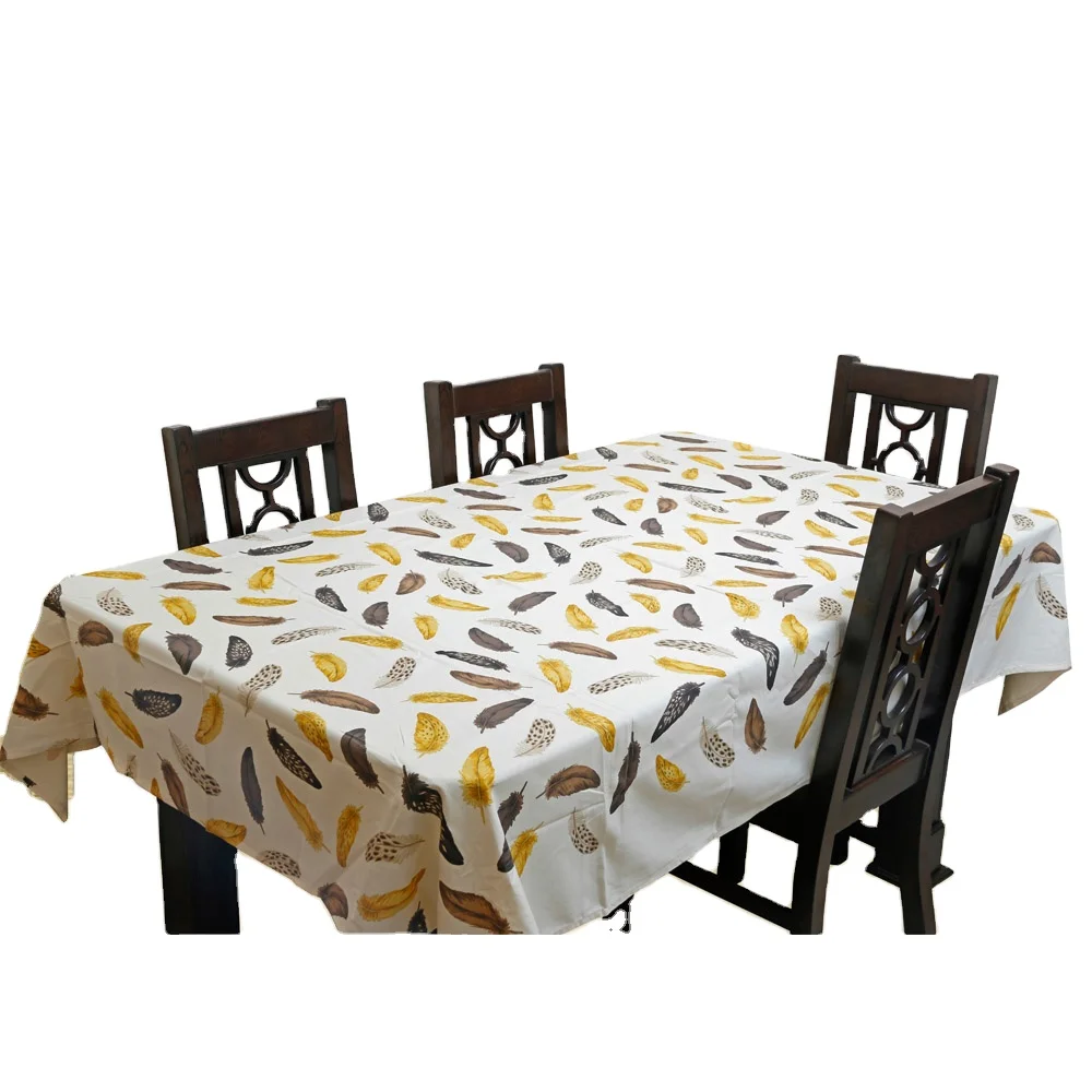 
Table Cloth Plain Floral Design 100% Cotton Made 4/6 Chair Tablecloth for Home Wholesale Ready To Ship 