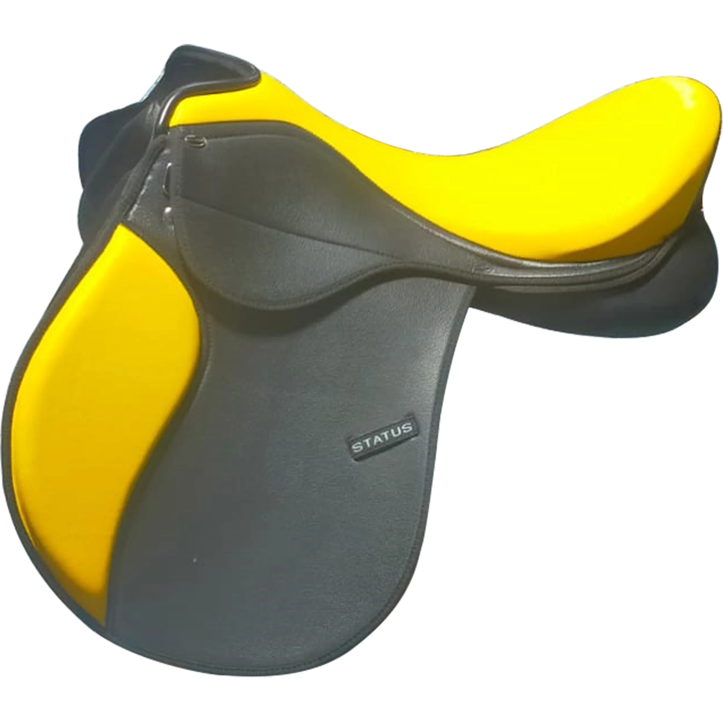 status saddles on plastic tree with exec llent finishes color black blue red green etc IN;34648 14 15 16 17 18