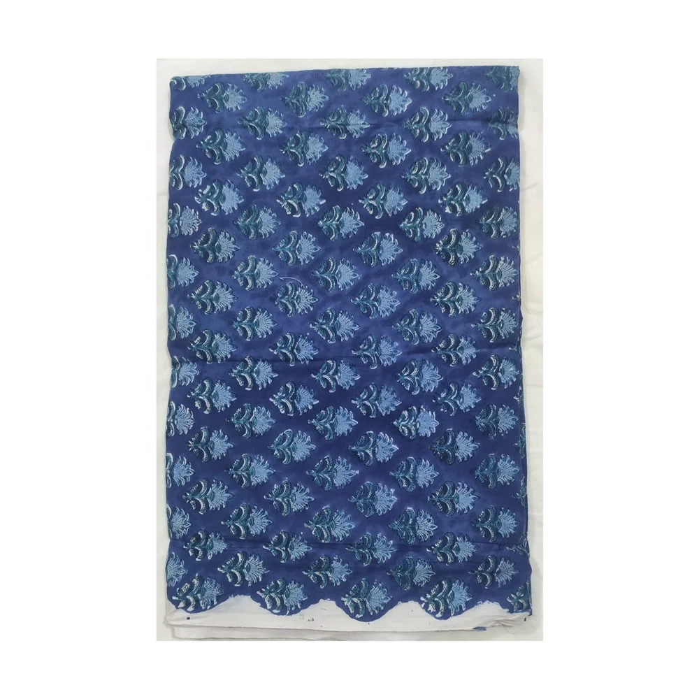 Хлопчатобумажная ткань 100% хлопок высококачественная индийское производство с ручным принтом WFB026