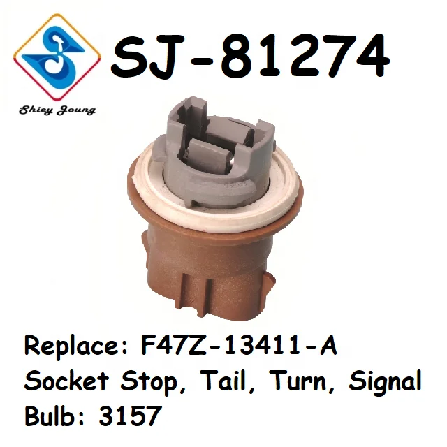 Lamp Holder Board Socket Tail Socket Assembly 2 Pin Auto Connector Bulb 3157 Lamp Socket