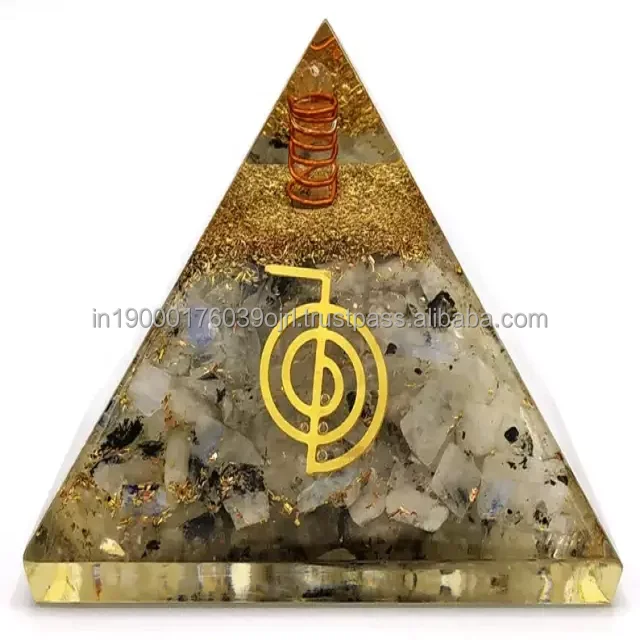 EMF protection natural agate stones crystals black tourmaline chips orgonite orgone crystals pyramid for meditation
