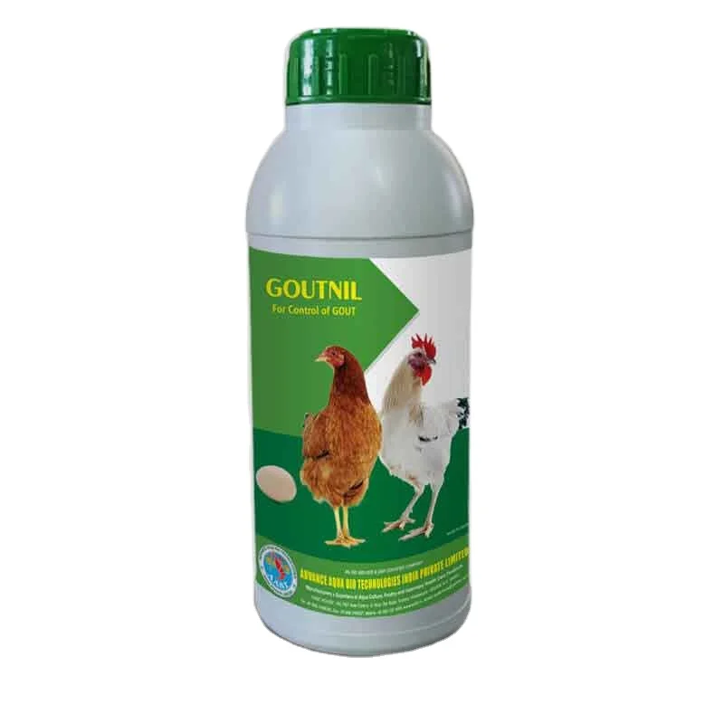 GOUTNIL effectively controls visceral gout dissolves kidney stones and prevents nephrosis in poultry.