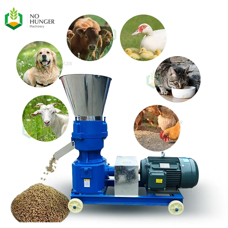 Small Hand Farm Live Stock Livestock Gasoline Diesel Fuel Feed Pellet Granulator 1  2 5 Ton  Machine Manufacturers In China